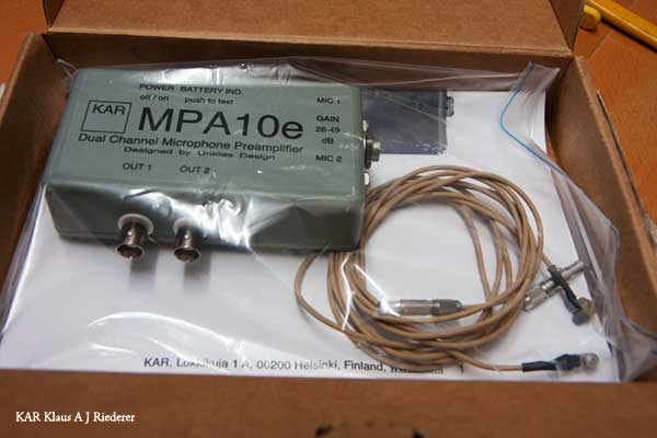KAR MPA10e & KAR-BMPH microphones for HRTF measurements