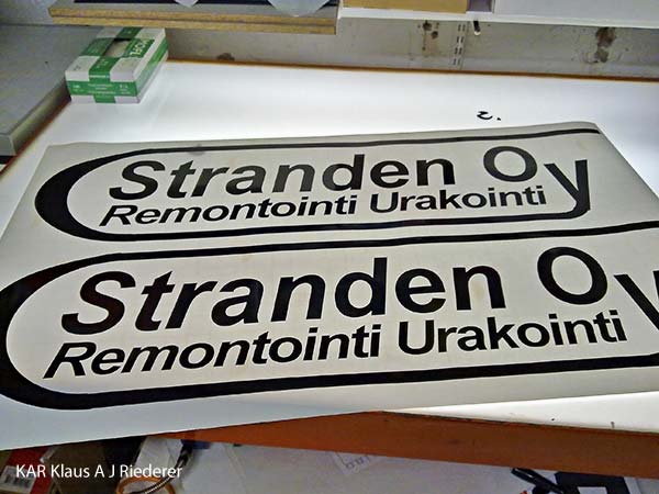 Autoteippaukset & graafinen suunnittelu, Remontointi-Urakointi Stranden Oy, 05/2011