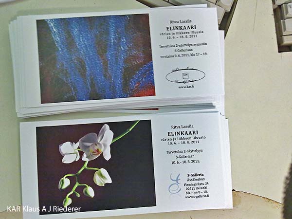 Alumiinikomposiittipohjustus & kuumalaminointi pigmenttivedoksille - huippuluokan nayttelyteokset, Ritva Lassila, 06/2011