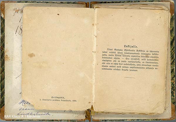 1890-luvun keittokirjojen pelastaminen: digitointi, 11/2011