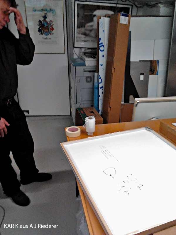 Pigmenttivedokset lasikehyksissa paspalla ja museolaadulla, Dan Palmgren, 04/2012