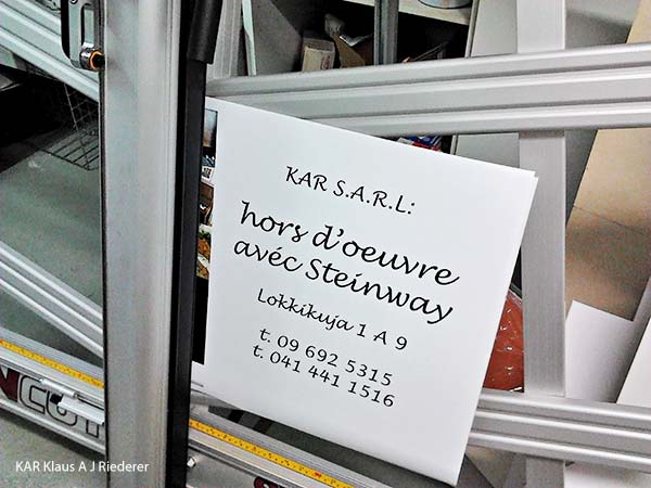 KAR S.A.R.L: hors d'oeuvre avec Steinway I, 05/2012 