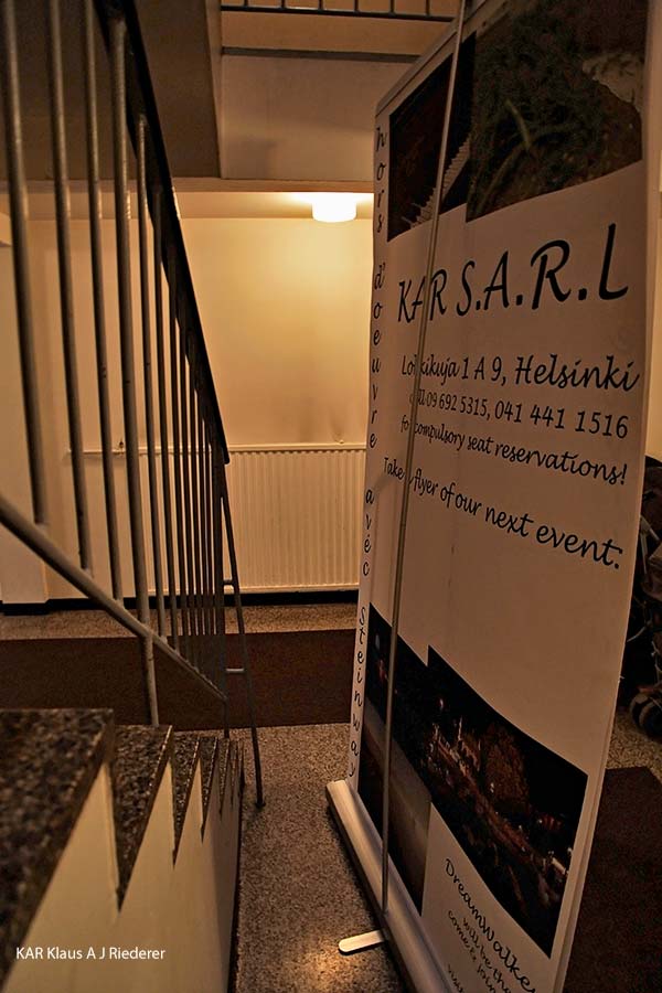 KAR S.A.R.L: hors d'oeuvre avec Steinway III, roll-upin ja flyereiden valmistaminen ja mainostaminen, 11/2012 