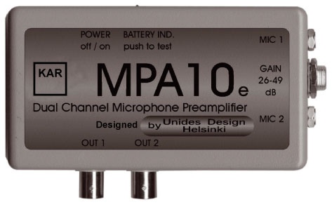 MPA10E microphone preamplifier